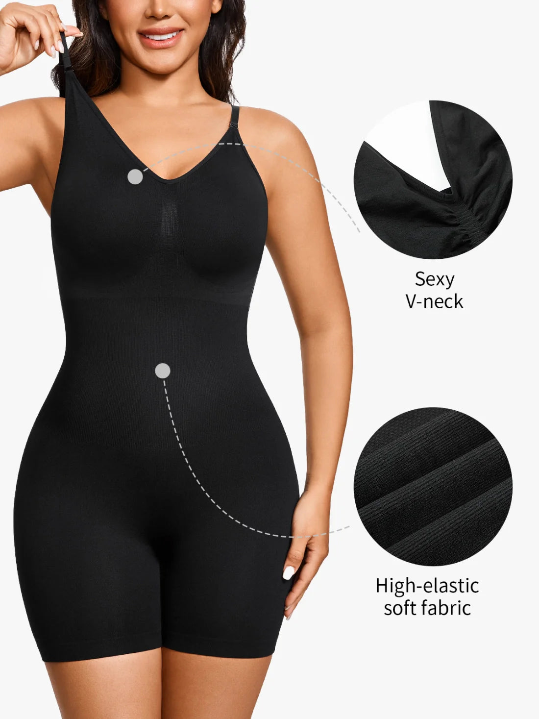 SoCurvely™ Body Moldeador hasta Medio Muslo Ajustable